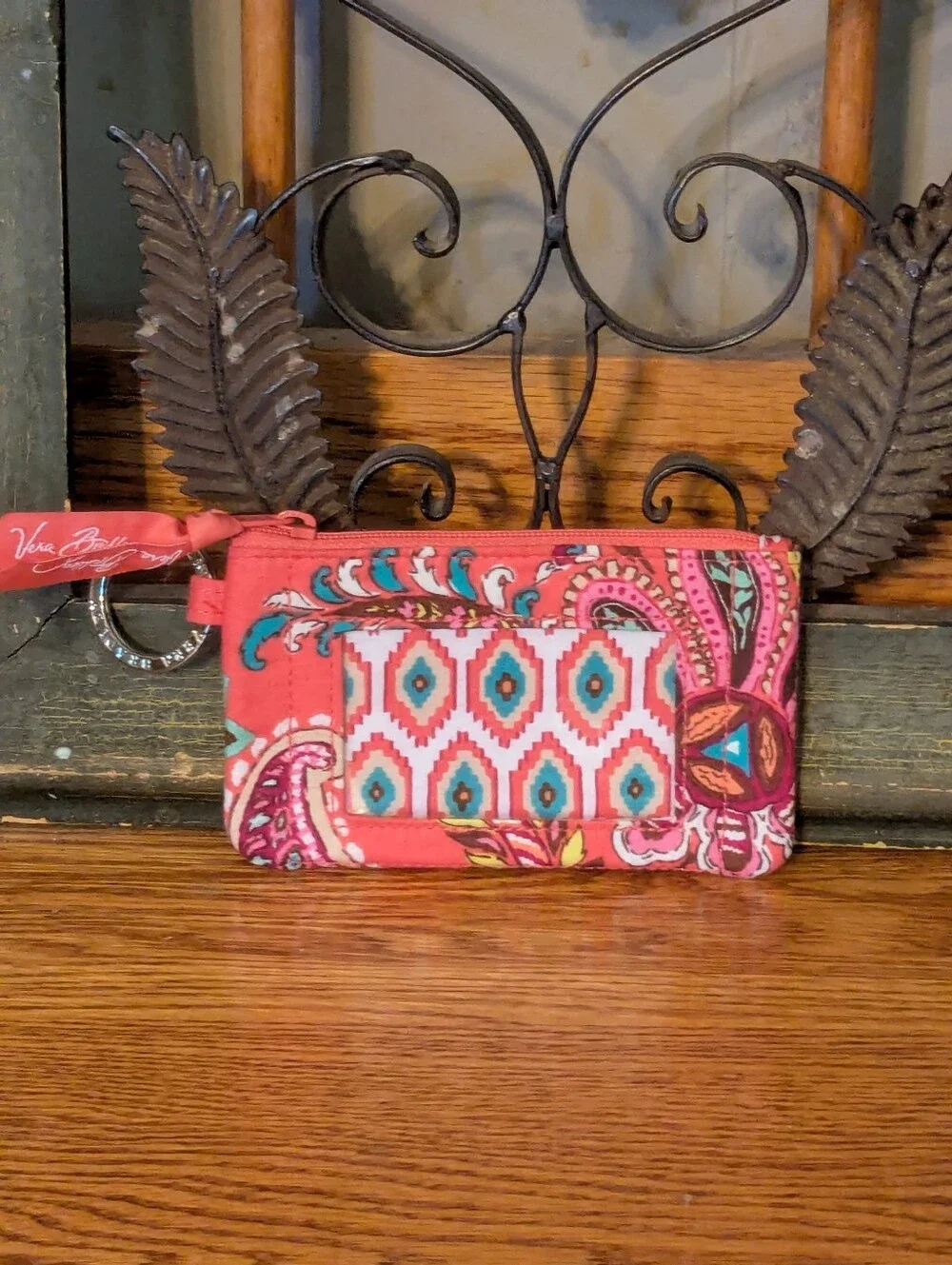 Vera Bradley Retired Call Me Coral Zip ID Case